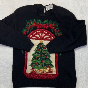 Vintage Talbots Festive Christmas Tree Sweater